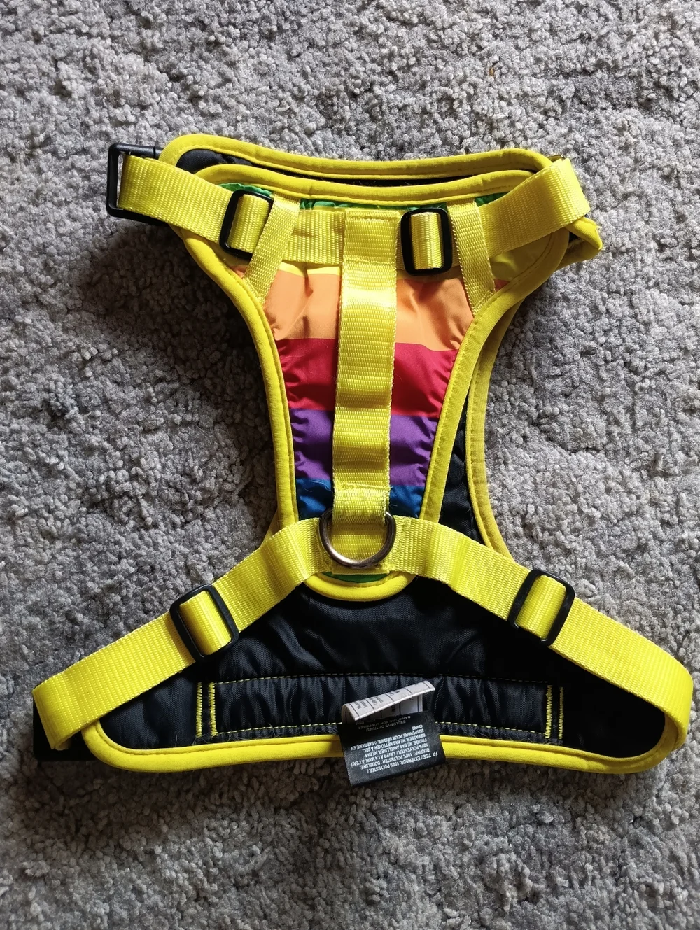 💛 Canada Pooch Everything Dog Harness Rainbow Multicolor Large Striped Pet Vest